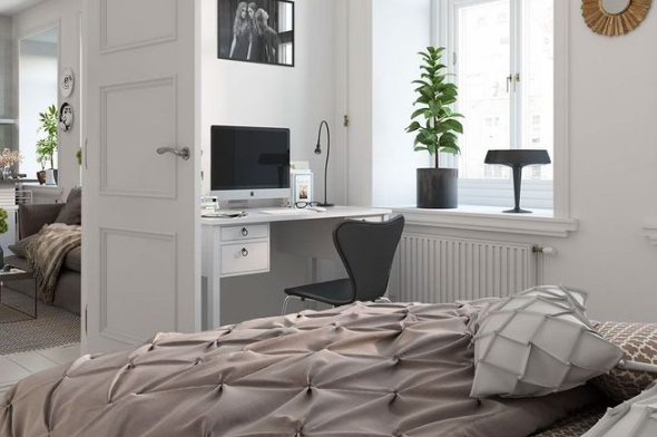 scandinavian style single bed