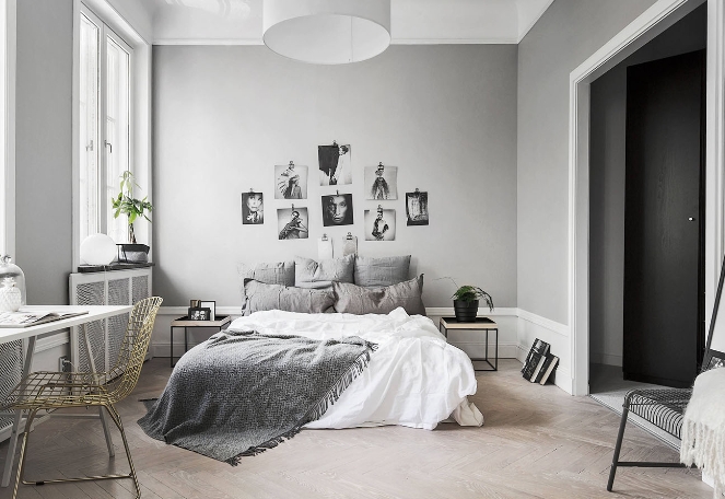 dark scandinavian bedroom