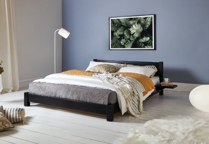 wooden bed frame scandinavian