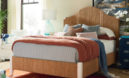 queen bed frame coastal