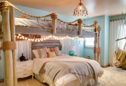 beach inspired bedroom