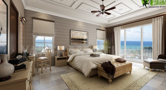 beach house bedroom