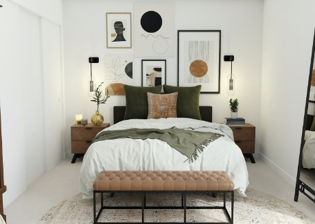 scandinavian boho bedroom