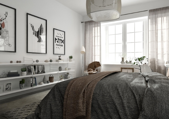 bedroom scandinavian interior design