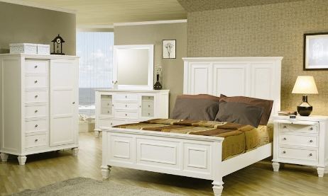 beachy queen bed frame