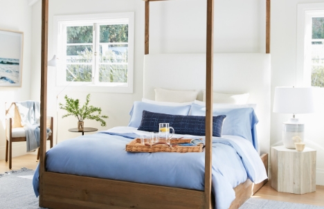 king bed frame coastal