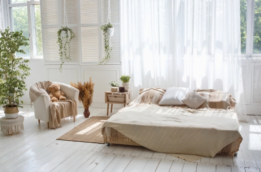 scandinavian bohemian bedroom