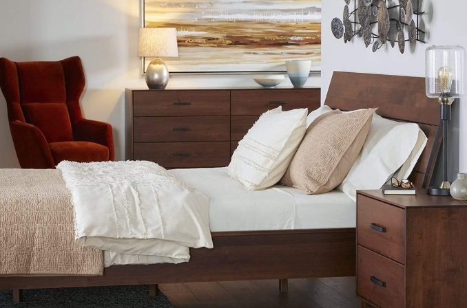 scandinavian king bed