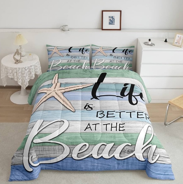 beach themed bedding twin