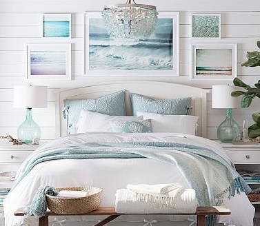 coastal glam bedroom