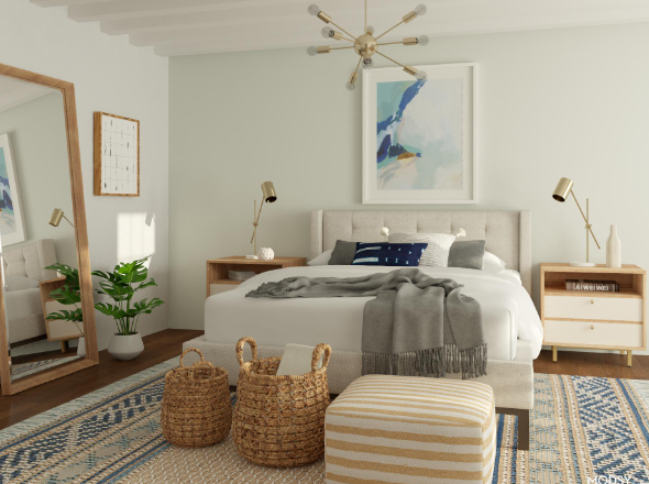 modern beach bedroom