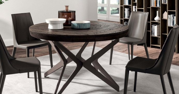 round extendable dining table