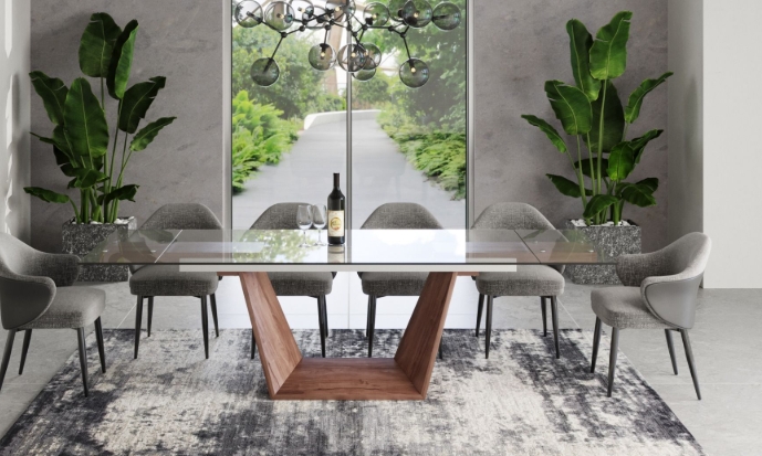 glass dining table