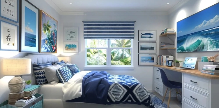 beachy aesthetic bedroom