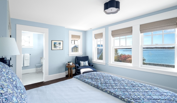 blue beachy bedroom