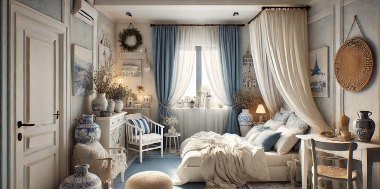 chic coastal bedroom