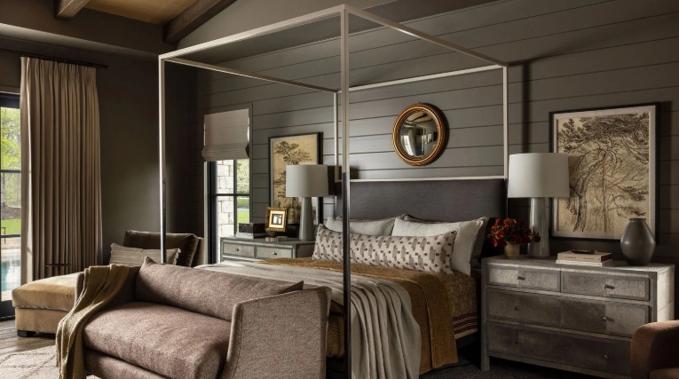 modern coastal farmhouse bedroom