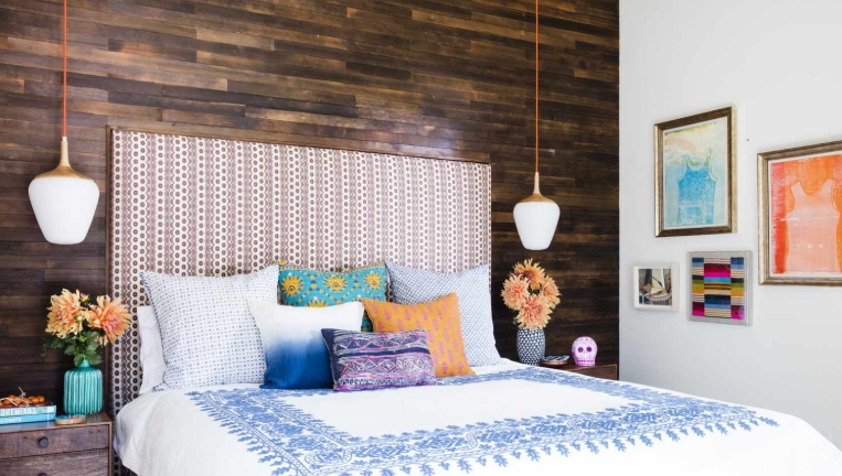 modern boho beach bedroom