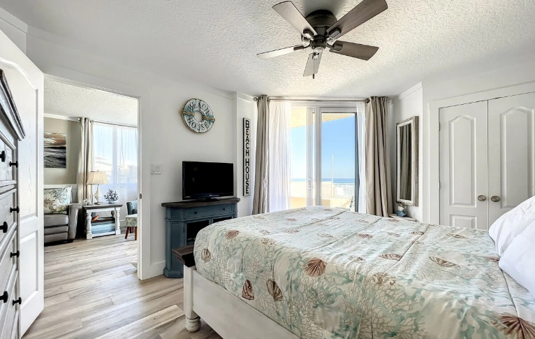 modern beach themed bedroom